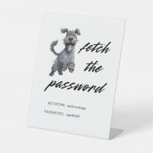 Signe De Table Internet WiFi pour chien mignon