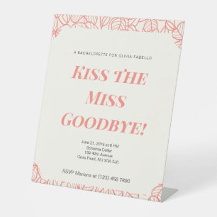 Signe De Table Invitation à la soirée Bachelorette, Baby Shower