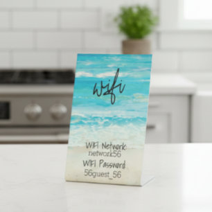 Signe De Table Invité Visiteur WIFI information STR Rental Home