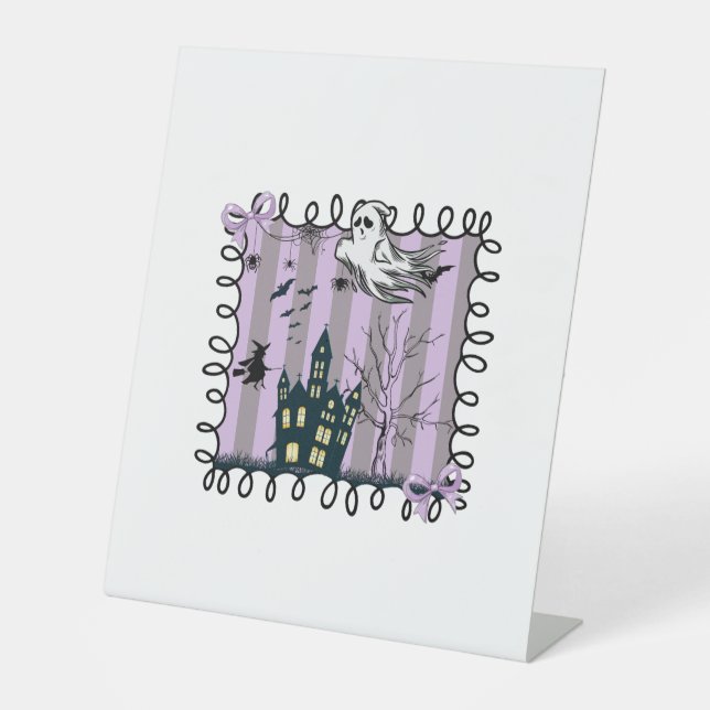 Signe De Table Iridescente Coquette Halloween (Recto)