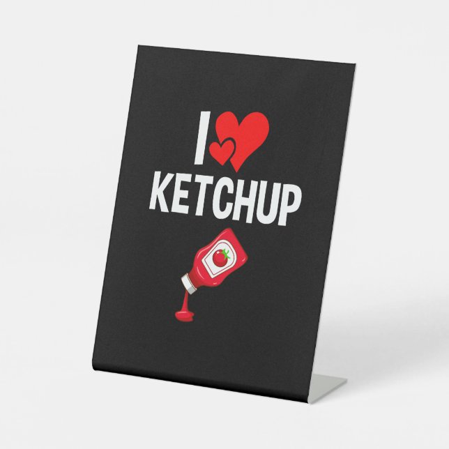 Signe De Table J'aime Ketchup (Recto)