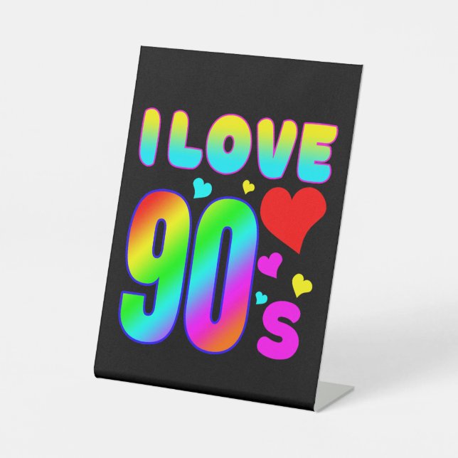 Signe De Table j'aime les années 90 (Recto)