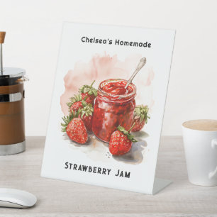Signe De Table Jambe Mason Jar de confiture de fraises maison rus