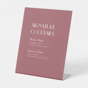 Signe De Table Jardin rose Menu Cocktail Mariage Rose foncé