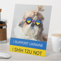 Je suis pour l'Ukraine Je Shih Tzu Pas le drapeau
