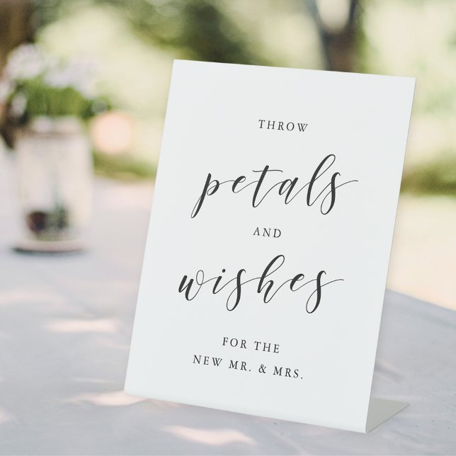 Signe De Table Jeter des pétales et des voeux Mariage Confetti En (Créateur téléchargé)