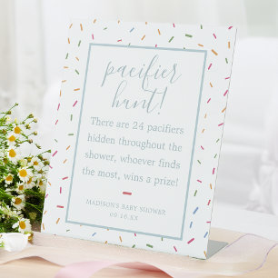 Signe De Table Jeu de chasse à la tétine pour Baby Shower aux pai