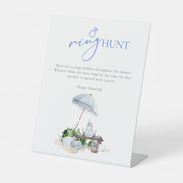 Signe De Table Jeu de chasse à l'anneau pour une fête prénuptiale (Recto)