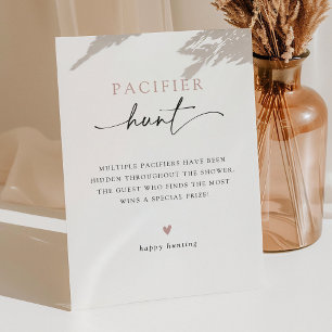 Signe De Table Jeu de chasse minimaliste au Baby shower pacifique