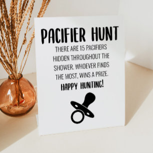 Signe De Table Jeu de chasse minime au Pacifique de Baby shower