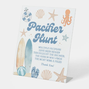 Signe De Table Jeu de chasse pacifique Baby shower de plage