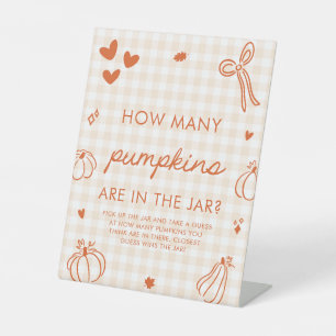 Signe De Table Jeu de devinette de citrouilles « Un petit pumpkin