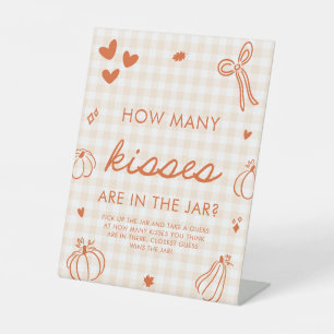 Signe De Table Jeu de devinette de combien de bisous pour un peti