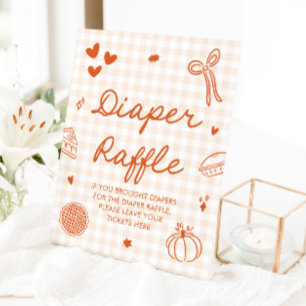 Signe De Table Jeu de tirage au sort de couches pour Baby Shower