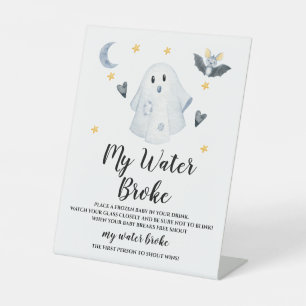 Signe De Table Jeu Halloween Ghost Baby shower Water Broke