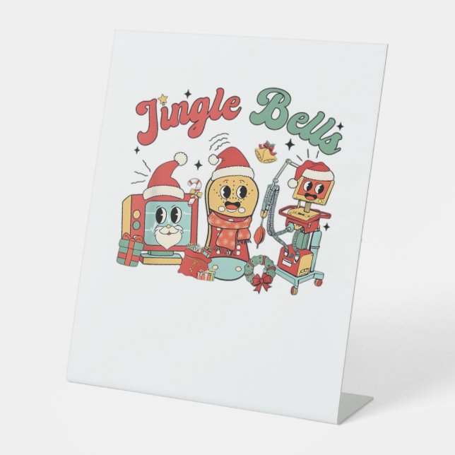 Signe De Table Jingle Bells Nurse, Christmas Nurse, Funny Christa (Recto)