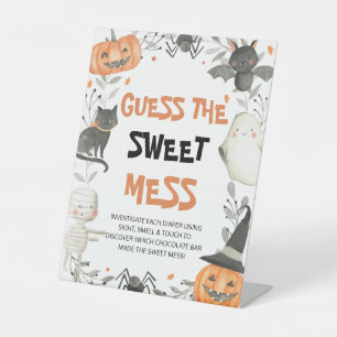Signe De Table Jolie Halloween Guess the Sweet Mess Baby shower