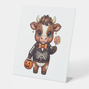 Signe De Table Jolie Halloween Highland Cow