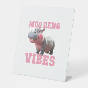 Signe De Table Jolie MOO DENG VIBES Seulement Baby Hippo Kinderga