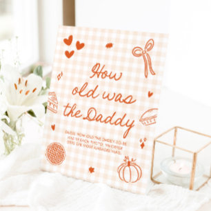 Signe De Table Jolie Orange Gingham Cutie Pie Quel âge avait le P