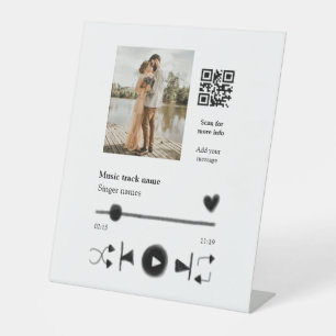 Signe De Table Joueur de musique couple personnalisé amour q r co
