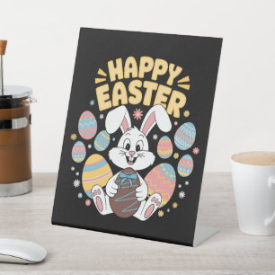 Signe De Table Joyeuses Pâques 2025  Œufs Lapin Mignon