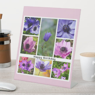 Signe De Table Joyeux Anniversaire photo Collage
