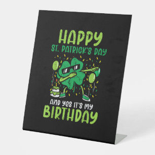 Signe De Table Joyeux Jour de la Saint Patrick Anniversaire Shamr