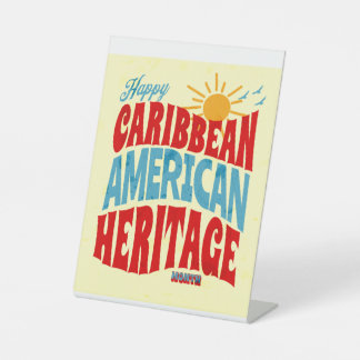 Signe De Table joyeux mois du patrimoine américain des caraïbes