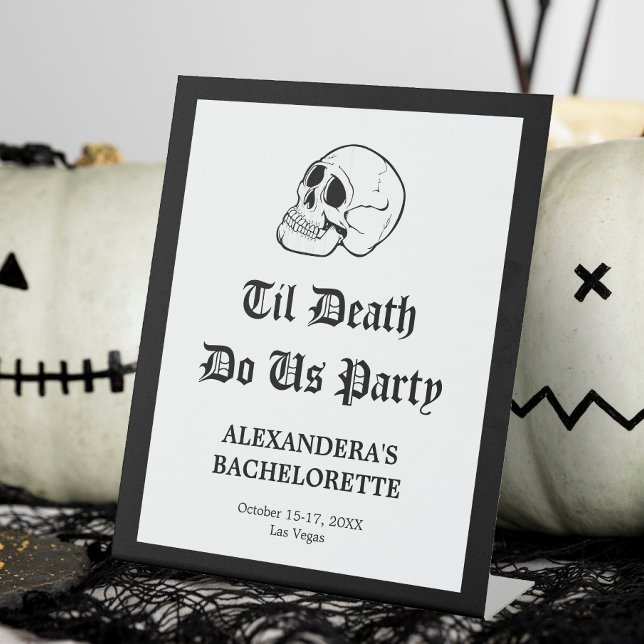 Signe De Table Jusqu'à la mort Fêtons-nous Bachelorette (Créateur téléchargé)
