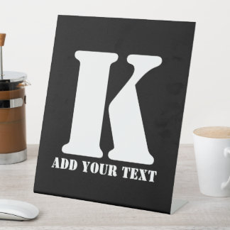 Signe De Table K Monogramme classique tendance mariage personnali