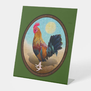 Signe De Table Key West - Rooster tzigane Vintage ovale