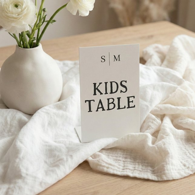 Signe De Table Kids Table White Wedding (Créateur téléchargé)