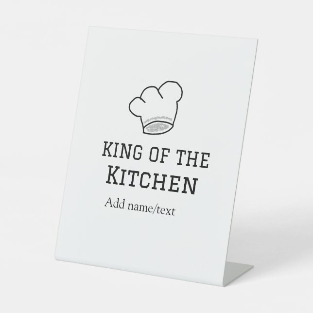 Signe De Table King of the cuisine chef cuisine ajouter nom couro (Recto)