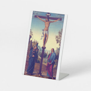 Signe De Table La Crucifixion avec la Vierge de Pietro Perugino
