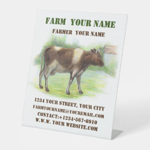 Signe De Table La ferme à la vache
