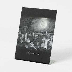 Signe De Table La nuit sur le cimetière - Angel avec Diable