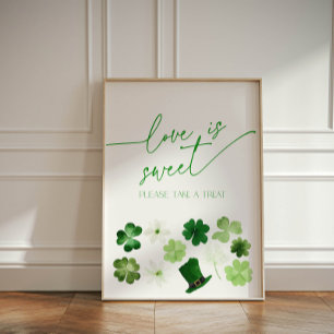 Signe De Table La Saint-Patrick Love est doux Prenez un buffet de