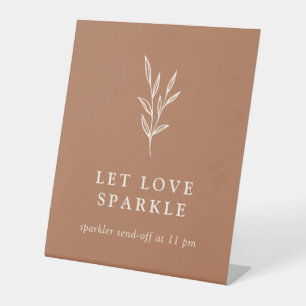 Signe De Table Laisser l'amour étinceler Sparkler Envoyer hors du