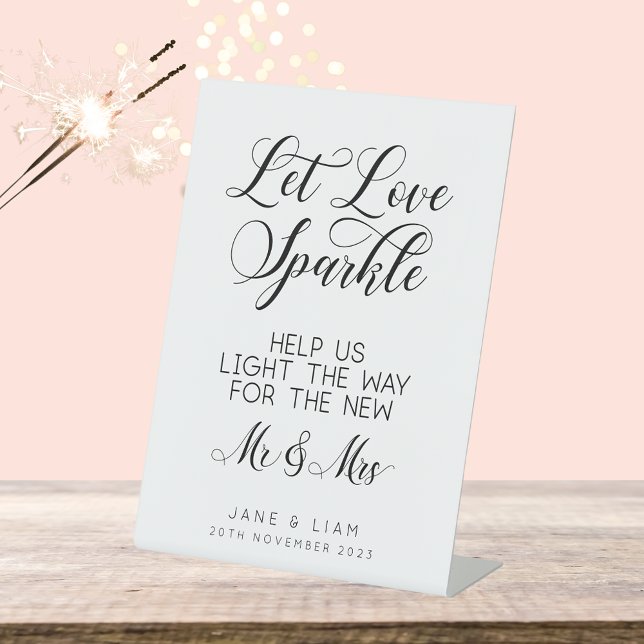 Signe De Table Laisser l'amour s'étinceler, Sparkler Mariage sign (Créateur téléchargé)