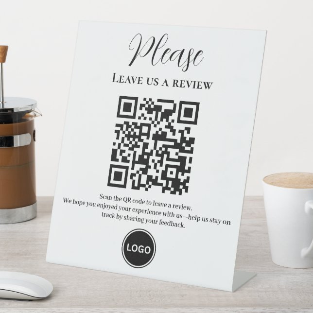 Signe De Table Laissez-nous un avis sur le code QR (In SItu)