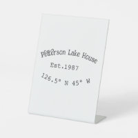 Lake house et. Date année coordonnées personnalisé
