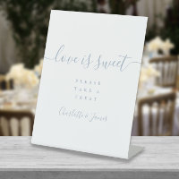 L'Amour Est Doux Dusty Bleu Signature Script Favor