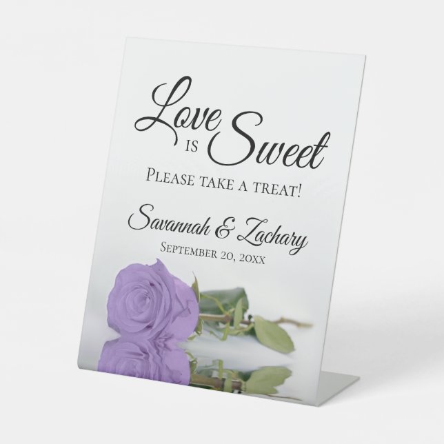 Signe De Table L'amour est doux Prenez un traitement Lavande viol (Recto)