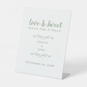 Signe De Table L'Amour Est Doux Traiter Les Faveurs Mariage Sage 