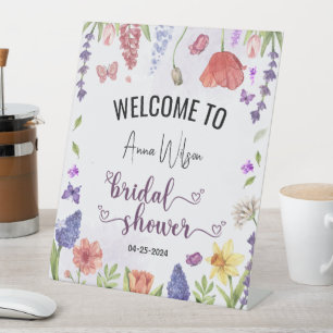 Signe De Table l'amour est en fleurs bouquet de mariage shower de