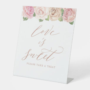 Signe De Table L'amour est rose rose douce Mariage
