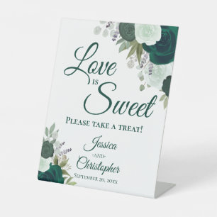 Signe De Table L'amour est sucré Prenez une gâterie Emerald Green