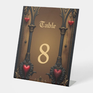 Signe De Table L'amour éternel dans l'ombre de l'obscurité gothiq