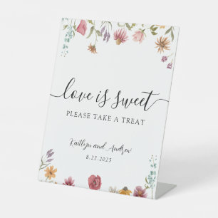 Signe De Table L'amour fleur sauvage est doux S'il vous plaît pre